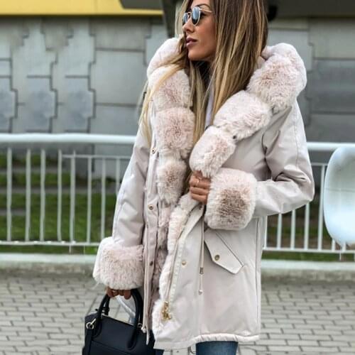 Umeko Warm Womens Winter Parka Coats Long Cotton Casual Fur Hooded Jackets Women Thick Warm Winter Parkas Female Overcoat Coat