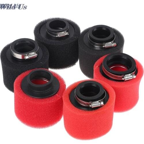 Black and Red Straight Neck Foam Air Filter 35mm 38mm 42mm 45mm 48mm Sponge Cleaner Moped Scooter Dirt Pit Bike Motorcycle