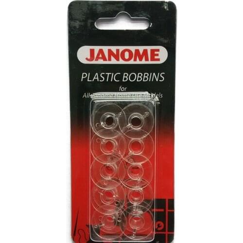 JANOME Plastic Bobbins x10 in Packet for All Janome Home Use Model 200122005