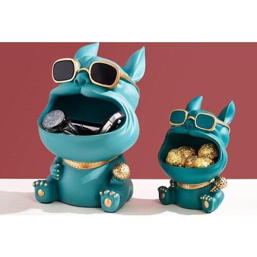 Resin Animal Storage Products Candy Jewelry Storage Box Cat Puppy Modern Design Style Home Decoration Living Room Decoration