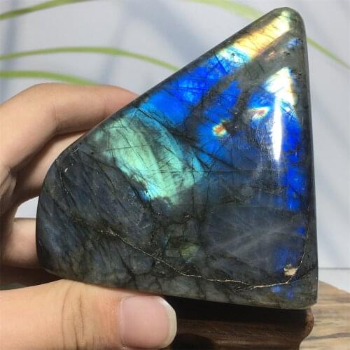 Natural Stones Labradorite Blue Polished Crystals Mineral Specimen Home Decoration Gemstone Moonstone Freebody Meditation Reiki