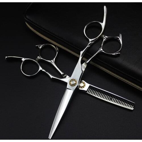 Professional Japan 440c 6 '' Bearing hair scissors beauty haircut thinning barber makas hair cutting shears hairdresser scissors