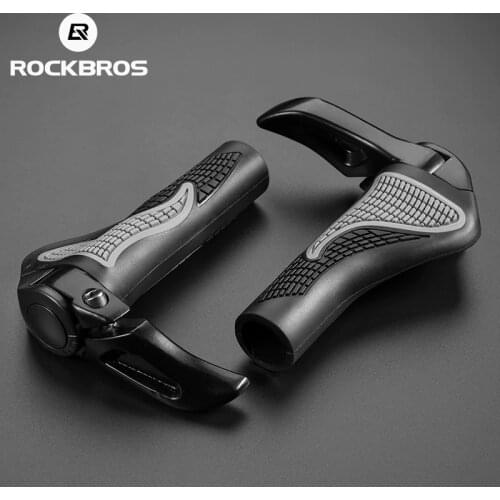 ROCKBROS Bicycle Bike Components Bar ends MTB Handlebars Rubber Grips & Aluminum Barend Handle bar Ergonomic Push On Soft Grips