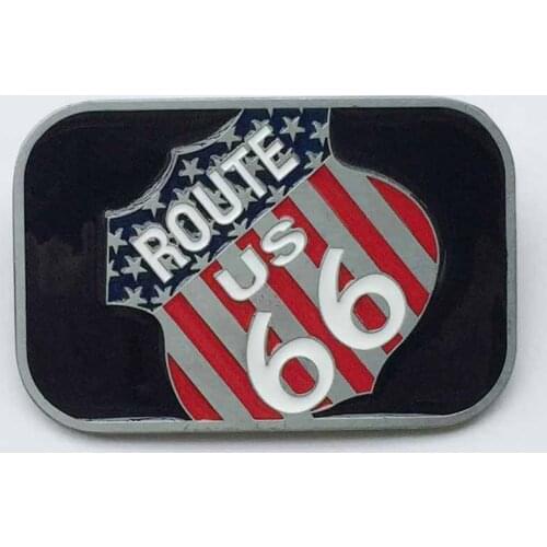 Route US 66 Belt Buckle for 4cm wideth belt with continous stock