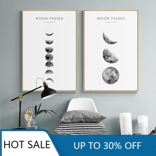 Christmas Canvas Painting Minimalist Wall Art Moon Phase Posters and Prints Abstract Nordic Decoration Modern Home Decor