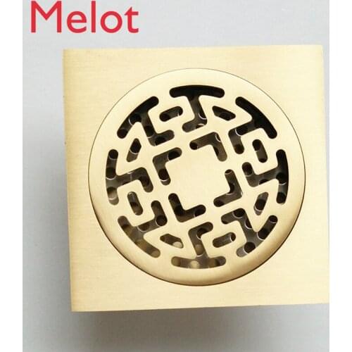 Bathroom Window Flower Self-Priming Deodorant Floor Drain Square Straight Washing Machine Dual-Purpose Thickened Floor Drain