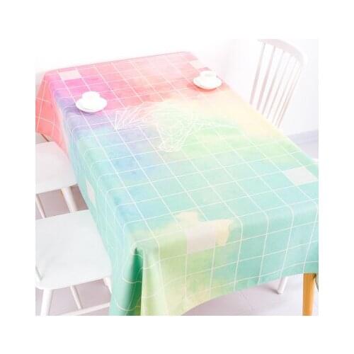 Nordic modern minimalist Ins pink coffee table cloth linen tablecloths cover towel thick rectangular antependium decoration
