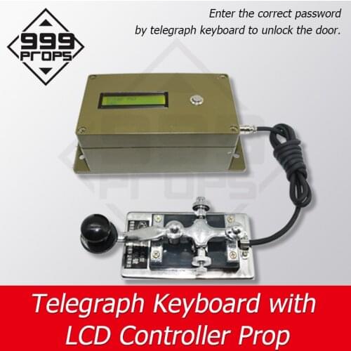 ER PUZZLES Morse Code Device telegraphic machine with LCD Escape Room Game Enter correct password to open door
