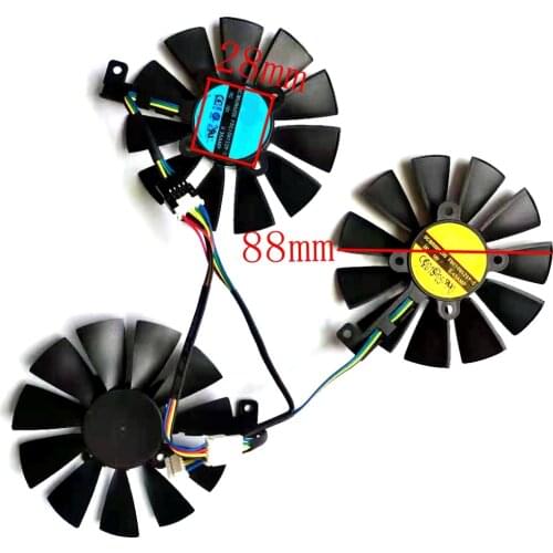 FDC10U12S9-C FDC10H12S9-C 3pcs/lot 87mm 6pin for ASUS GTX1060 1070 1080 RX480 580 GTX980Ti graphics card fan