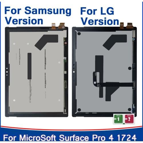 AAA+ LCD Display For MicroSoft Surface Pro 4 Pro4 1724 LCD Screen Touch Panel Screen Digitizer Assembly LCD For Surface Pro 4
