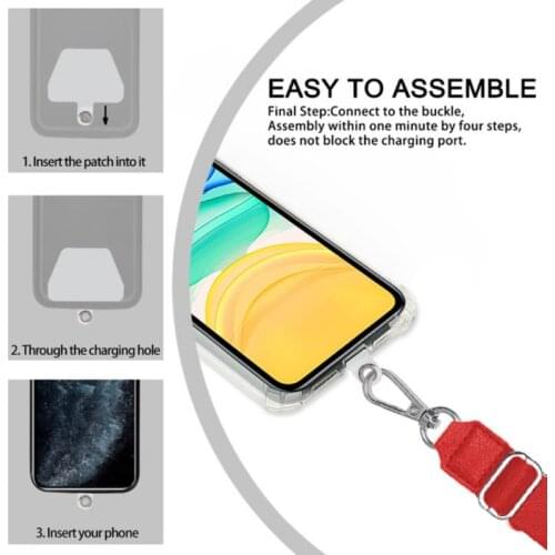 2 in 1 mobile phone lanyard key ring sling badge neckband Keychain anti-lost Badges ID Cell Phone Rope Neck Straps