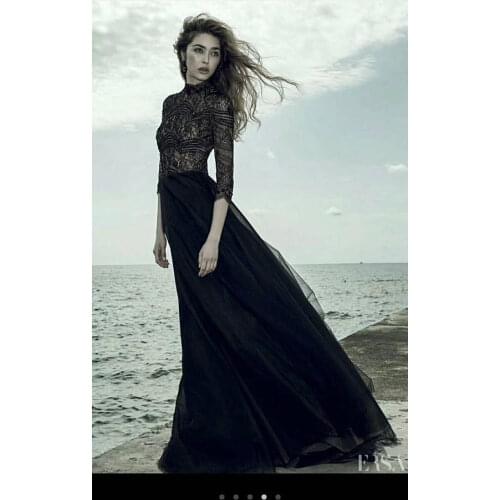 3 yards Black Chantilly Lace Double Scallop Wide Fabric