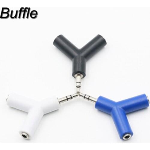 5pcs/lot 3.5mm Headphone Male To Dual Female Audio Cables Headphone Adapter Plug Stereo Earphone Splitters Free Shipping