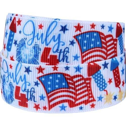 50yards/lot)FLORA Ribbons wholesale US flag ribbons