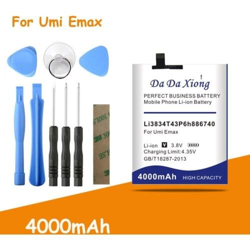 Large Capacity 4000mAh Li3834T43P6H886740 Battery for UMI EMAX / UMI IRON For TCL TliS600 3N I718M M2U M2L M2M Phone battery