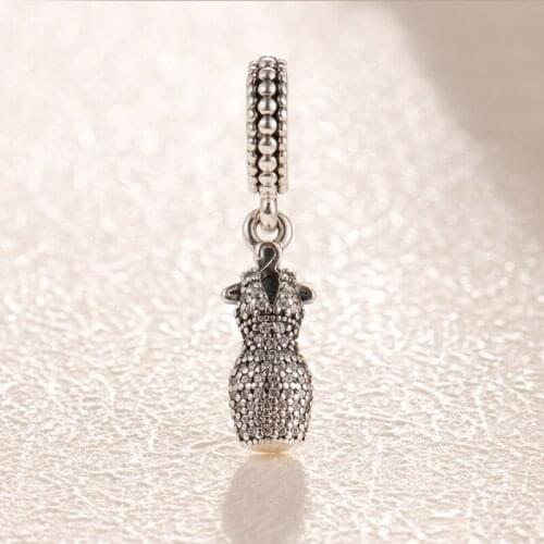 Authentic 925 Sterling Silver Charm Originality Dazzling Dance Skirt Pendant Fit Pandora Women Bracelet & Necklace Diy Jewelry