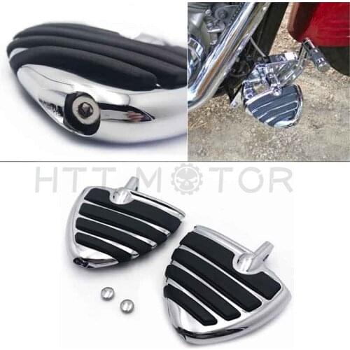 Aftermarket free shipping motorcycle parts Pair Chrome Motorcycle Dually Foot Rest Pegs Pedal Mount For Harley Davidson Fat Boy