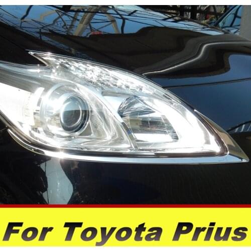 For Toyota Prius Headlight decoration stickers headlight protection strip chrome-plated protection decoration Accessories