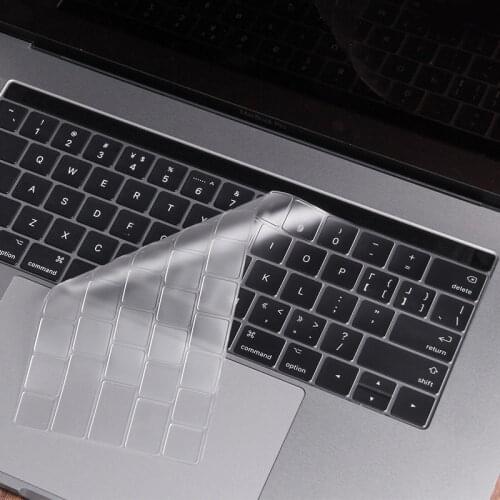 EU/UK Silicon Keyboard Cover Transparent Clear Protector for Apple For Macbook Air 11 13 15/Pro Retina 12 13 Touchbar 13 15 inch