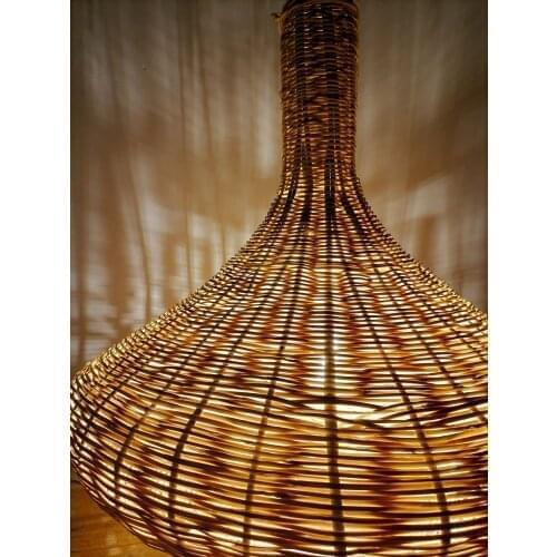 Ethnic decor chandelier Wicker Rattan straw suspension Morocco 3003211020