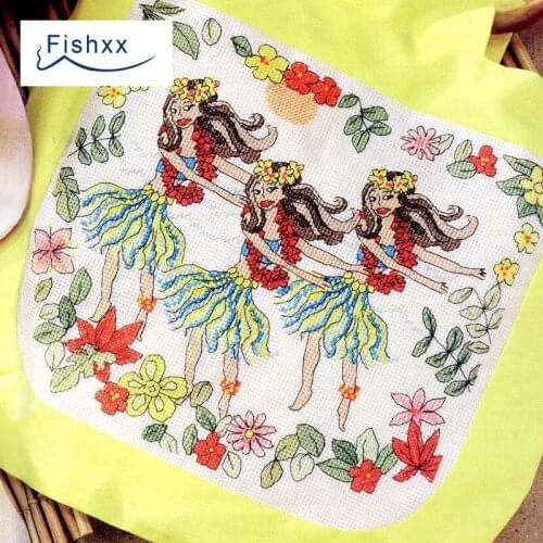 Fishxx Cross Stitch Kit European magazine series Crazy101-2 skirt dancing girl lovely figure beautiful girl