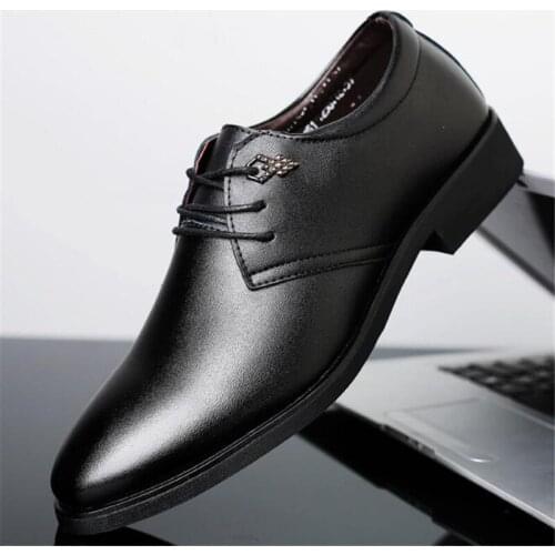 Мужские кожаные туфли HKGS China At AliExpress