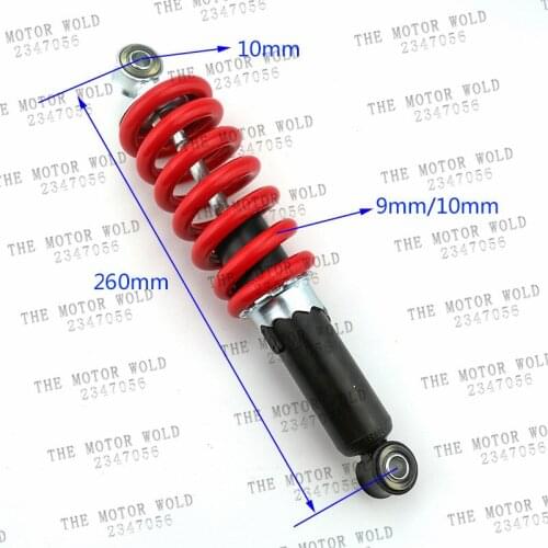 Good quality 260mm Rear Shock 9mm/10mm Absorber Eliminator Shocker Suspension Spring Dirt Pit bike Off-road