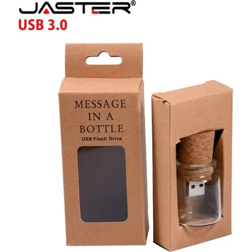 JASTER USB 3.0 drifting bottle box model Usb 32GB usb flash drive pendrive 4GB 8GB 16GB Beautiful gift Pen Drive