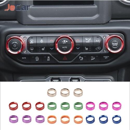 Engine Start Button Air-conditioning Switch Cover Decoration For Jeep Wrangler JL Gladiator JT 2018- 2021 Interior Accessories
