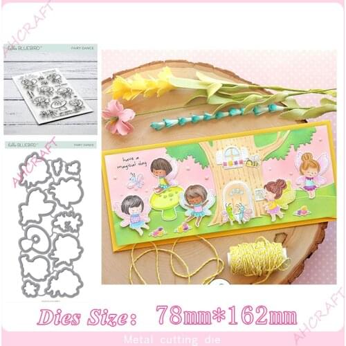 Bee fairy Stamp and Metal Cutting Dies DIY Scrapbooking for Photo Album Decorative Embossing Silicone Clear Stamps 2020