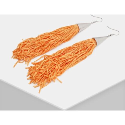 Trendy tassels crystal earrings for women 3 color choice