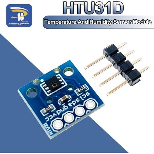 HTU31D Temperature And Humidity Sensor Module I2C High-Precision Probe HTU21D Upgrade Version HTU31 For Arduino DC 3.3~5.5V