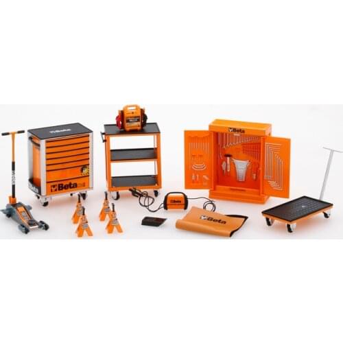 1:18 model car repair room garage scene Toolbox tool kit