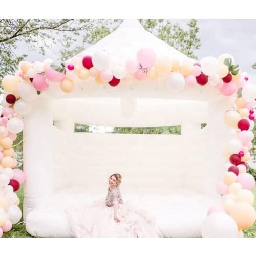 4m/5m Large Commercial Or Residential White Inflatable Jumping Bouncy Castle Tent Adult Kids House for Wedding Party Event