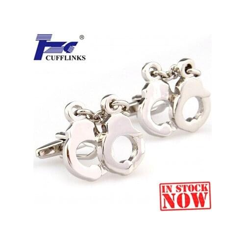 Handcuffs Cufflink Cuff Link 2 Pairs Free Shipping Promotion