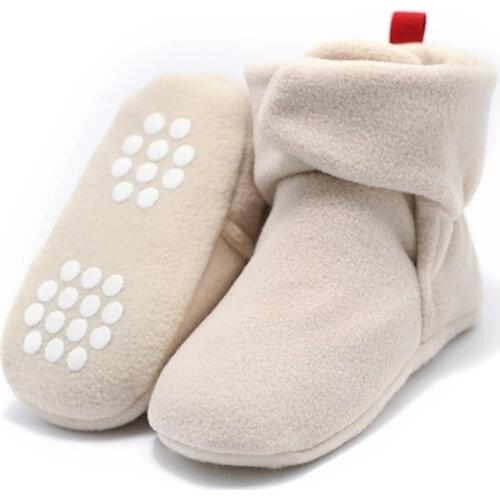 Baby Newborn First Walkers Unisex Cozie Faux Fleece Bootie Winter Warm Infant Toddler Crib Shoes Classic Floor Boys Girls Boots