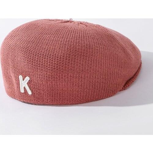 INS Net Red Beret Female Fashion All-match Lettered Painter Hat Korean Retro Artistic Duckbill Hat Trendy Winter Hats for Women