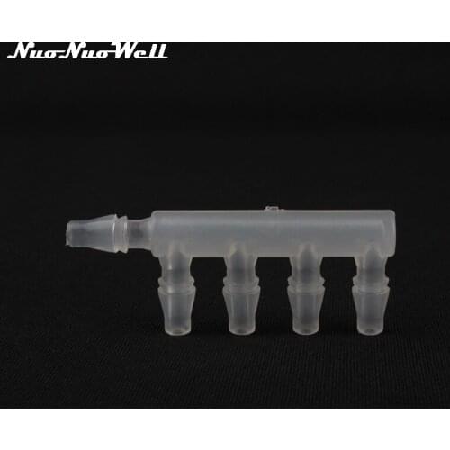 6pcs NuoNuoWell 5mm 6mm 7mm Water Pipe Hose Equal Five Ways Connector for Aquarium System Air Pump Environmental Hose Fittings