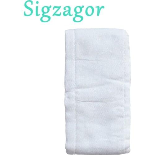 [Sigzagor]1 Prefold Cloth Diaper Nappy Insert Burp Cloth Padded Insert Polyester Cotton Gauze Muslin 49x35cm 19.3x13.8in