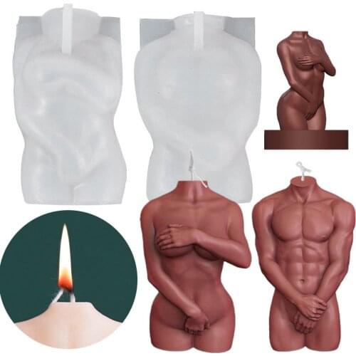 Woman Body Candle Silicone Mold Pregnant Resin Butt Mold Milky Clay Plaster Art Male 3D Homemade Goods
