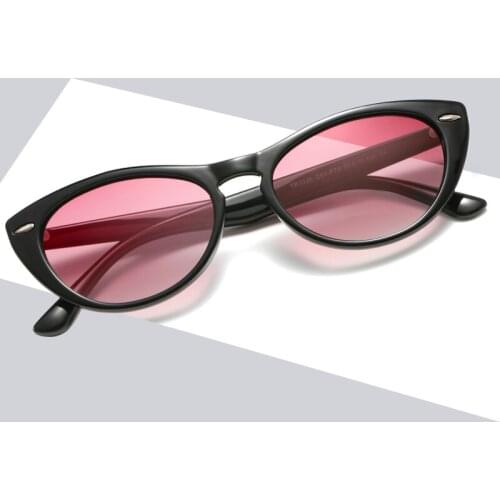 LUOMON Vintage Cateye Sunglasses Women Sexy Retro Small Brand Designer Colorful Eyewear For Female Oculos De Sol LM3326