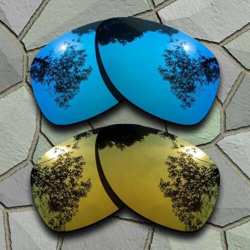 Sky Blue&Yellow Golden Sunglasses Polarized Replacement Lenses for Oakley Dispatch 2