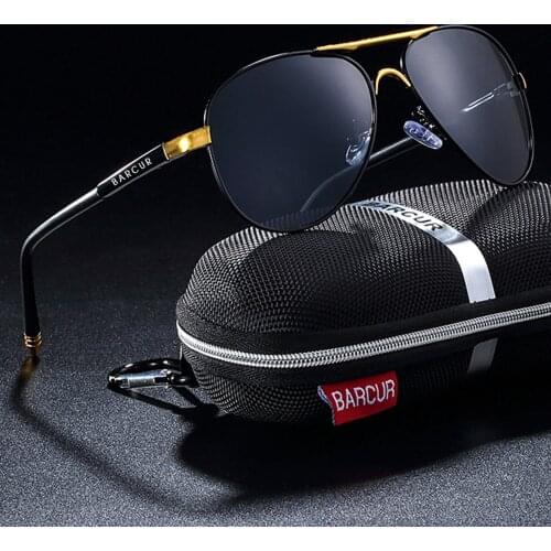 BARCUR New Polarized Sunglasses Men Women Driving Sun Glasses Male Goggle UV400 Gafas De Sol