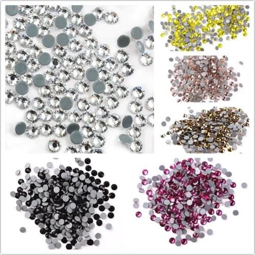 SS30 Big Bag All Colors Hot Fix Rhinestone 18cuts 40gross Iron On Rhinestones For Clothes High Quality Glass Crystal Hot Fix