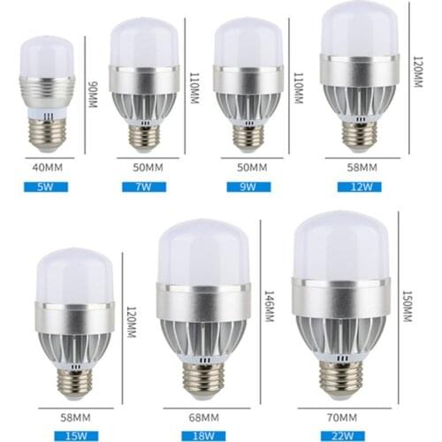 Led Bulb Light E27 110V 220V 230V Bubble Ball Lamp 5W 7W 9W 12W 15W 18W 22W 5630 5730 SMD Warm White 3000K 6500K Super Bright
