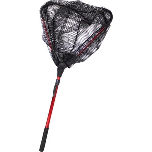 Triangle Landing Net Catch And Release Net Trout Net Fish Keeper Foldable Pole