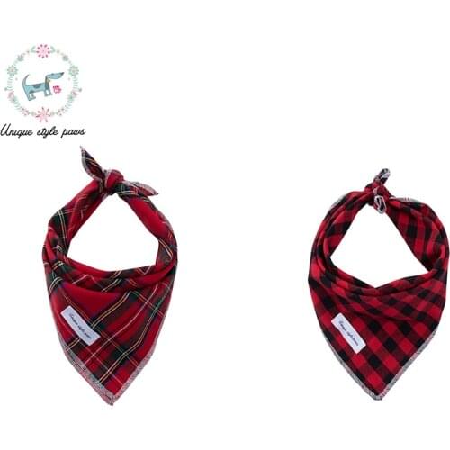 Unique Style Paws Dog & Cat Bandana in Dog Accesseries Gift for Dog Bandana Collar Plaid