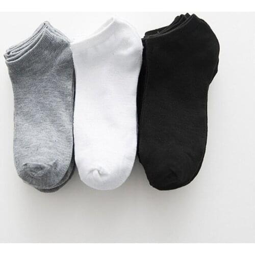 All-match Mens Socks Solid Color Deodorant Comfortable No Show Socks Men Summer Thin Low-top Shallow Invisible Boat Socks