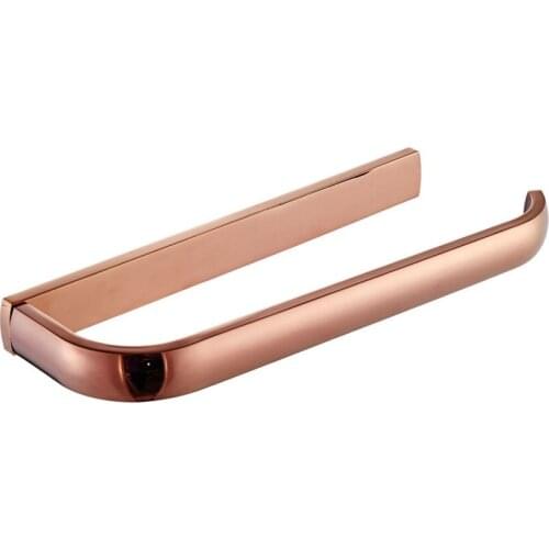 Punch-free Rose gold towel rack Copper Towel Rack Holder towel ring Hanger home bathroom decoration Length 30cm