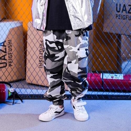 High Quality Cotton Camouflage Sport Pant for Teenage Girls Fashion Spring Children Boys Loose Trousers Kids Baby Hiphop Clothes